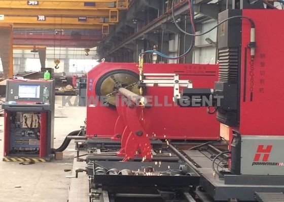 أنبوب فولاذي 5 محاور CNC Plasma Cutter 100-3000mm / Min Metal CNC Table