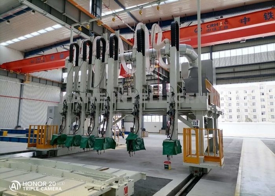 جسر U الضلع متعدد القطب آلة لحام السكك الحديدية تمتد 8000mm