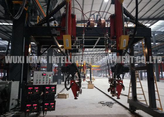 SAW H Beam Gantry Welding Machine بشعلة واحدة آلة لحام القوس المغمور